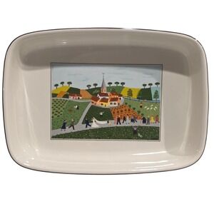 Villeroy & Boch Vilbofour Naif Wedding Procession Rectangular Baker 11.5 in
